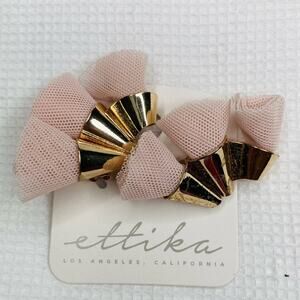 Ettika Revolve Mesh Tulle Earrings Color Gold